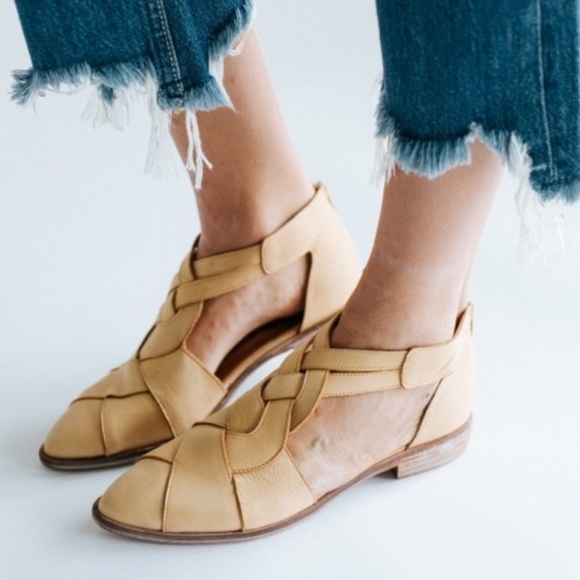 Free People Shoes - Free People Wanderlust Leather Braided Flat